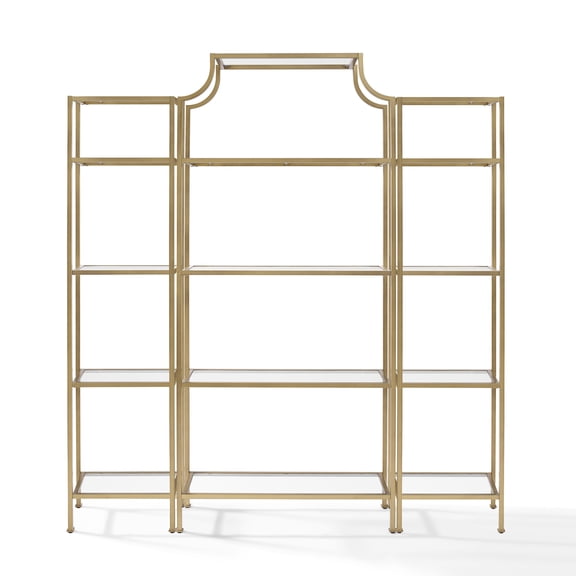 Crosley Furniture Aimee 3Pc Etagere Set Soft Gold - Large Etagere, 2 Narrow Etageres