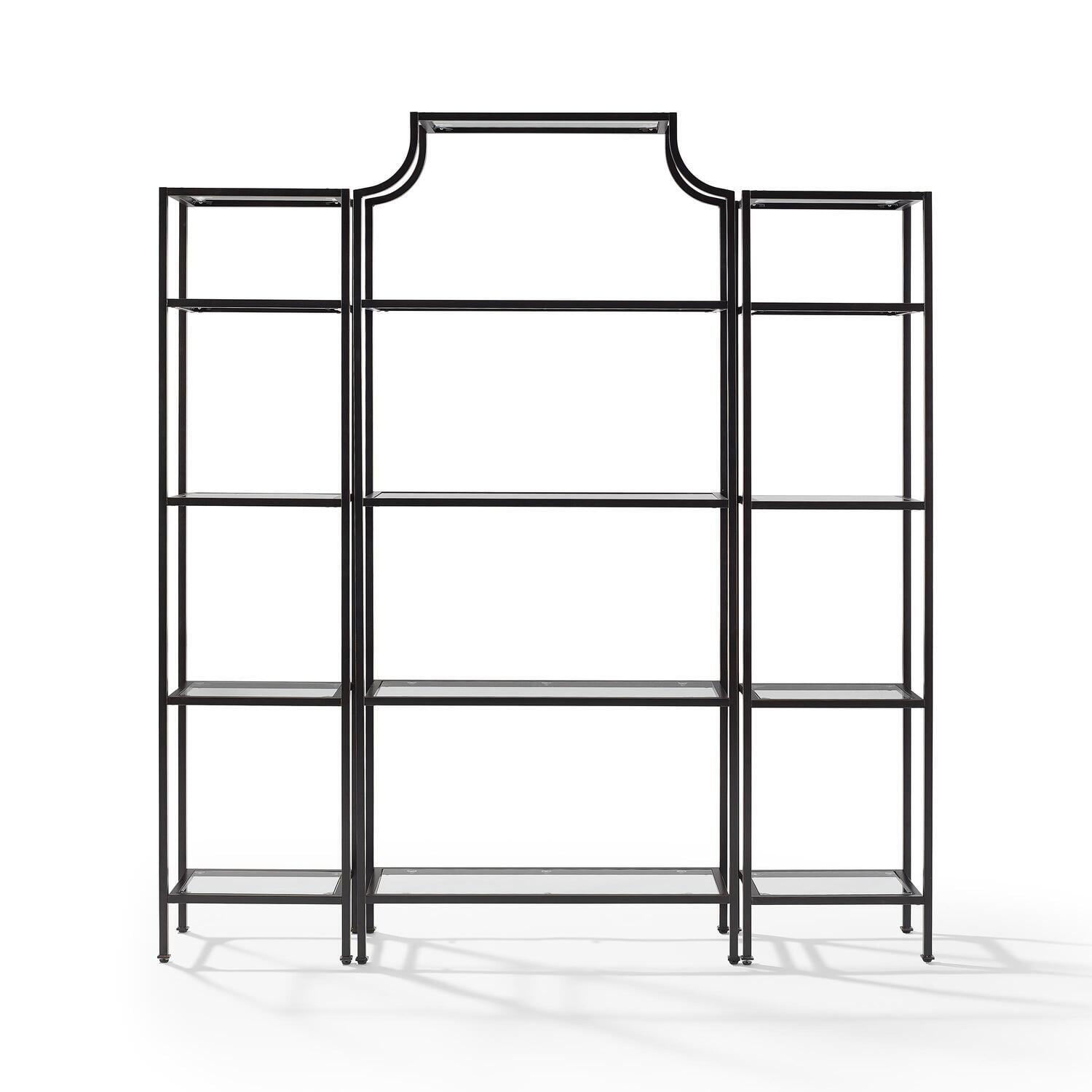 Aimee Pagoda-Style 3-Piece Etagere Set in Oil-Rubbed Bronze