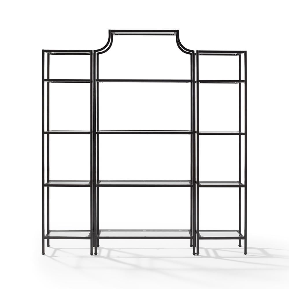 Aimee Pagoda-Style 3-Piece Etagere Set in Oil-Rubbed Bronze