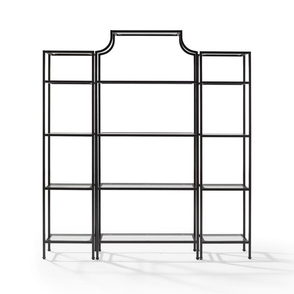 Crosley Furniture Aimee 3Pc Metal Etagere Bookcase Set in Oil Rubbed Bronze