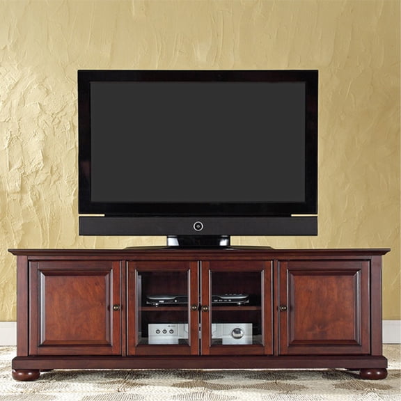 Crosley Furniture Alexandria 60" Low Profile TV Stand in Vintage Mahogany