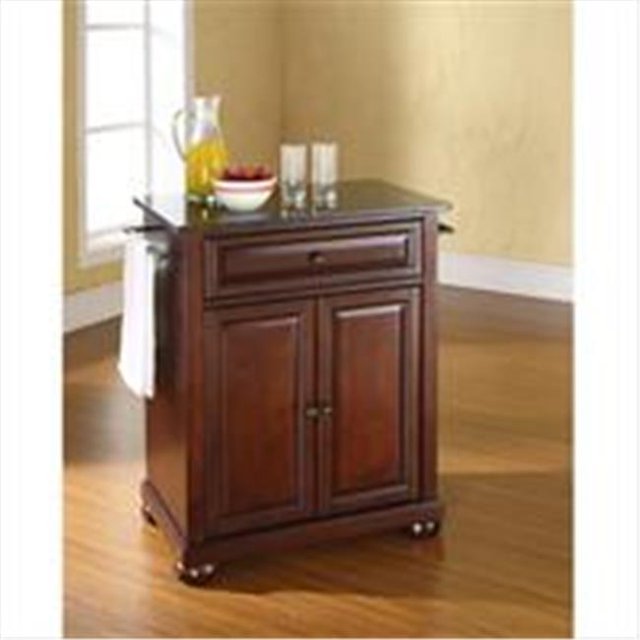 Crosley Furniture Alexandria Solid Black Granite Top Portable Kitchen