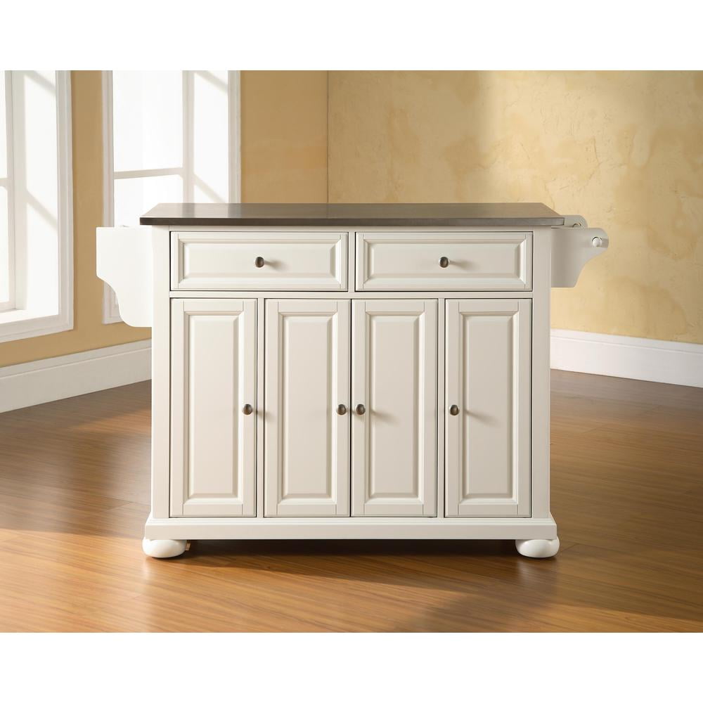 Crosley Furniture Alexandria Stainless Steel Top Full Size Kitchen Island/Cart