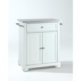 thumbnail image 1 of Crosley Furniture Alexandria Wood Portable Kitchen Island in White, 1 of 5