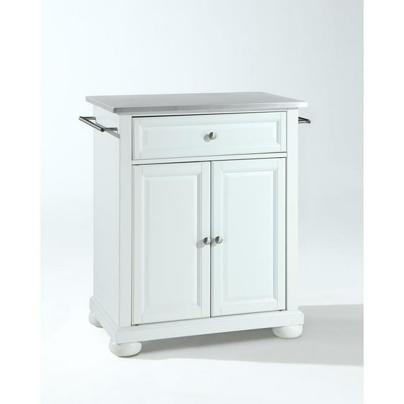 Crosley Furniture Alexandria Wood Portable Kitchen Island in White