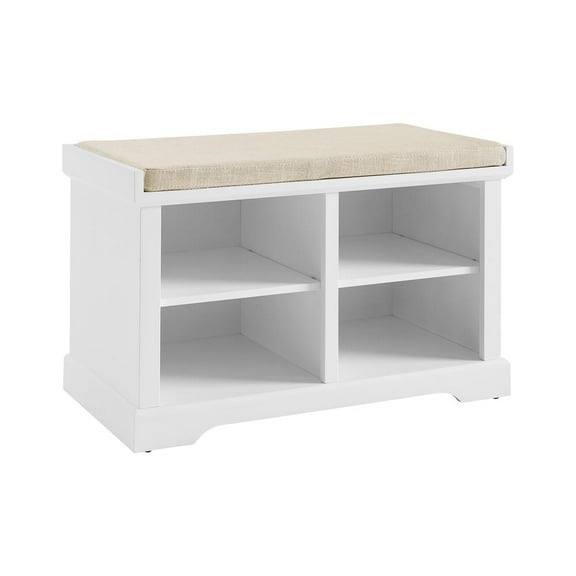 Crosley Furniture Anderson Transitional Wood Entryway Storage Bench in White