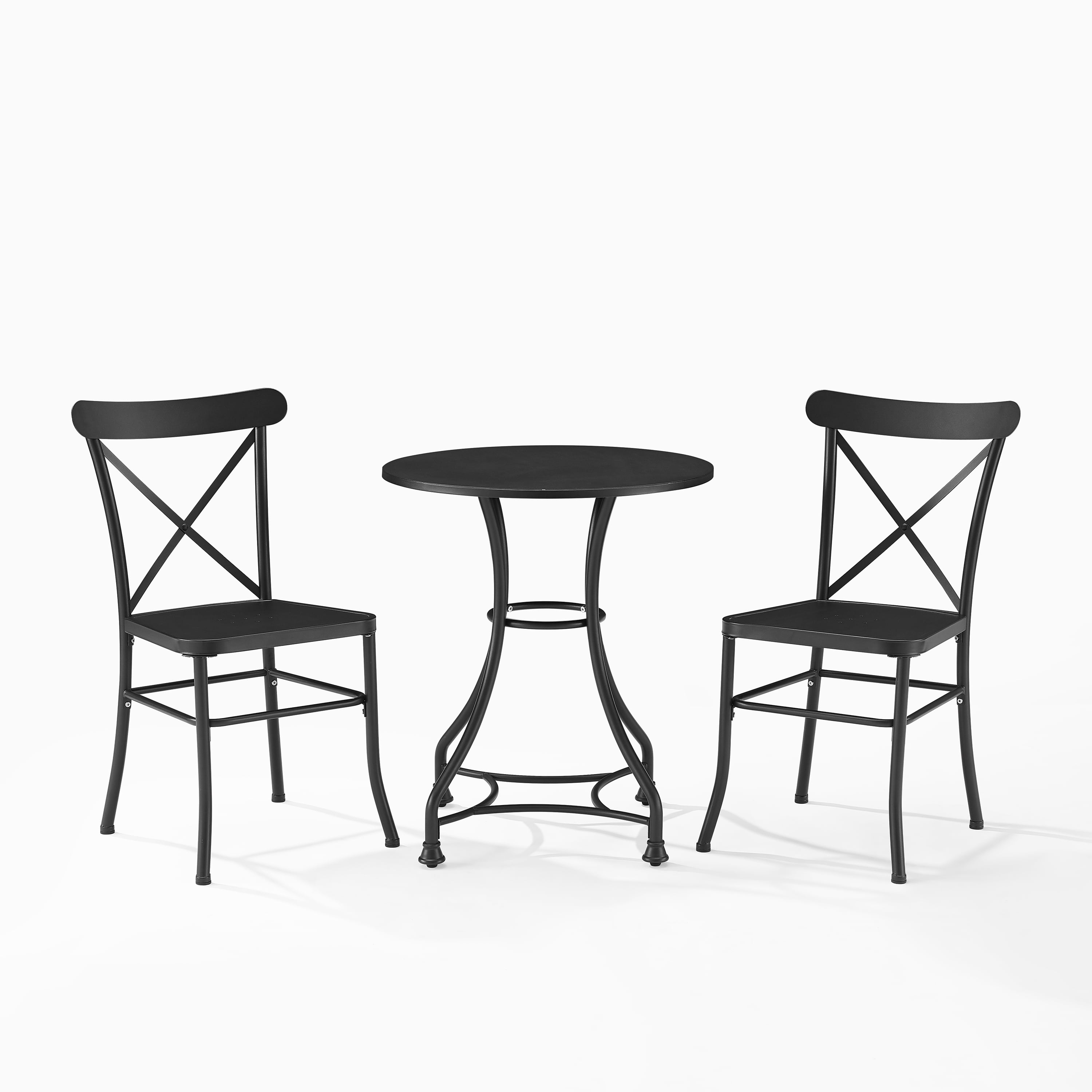Astrid 3Pc Indoor/Outdoor Metal Bistro Set- Bistro Table & 2 Chairs ...