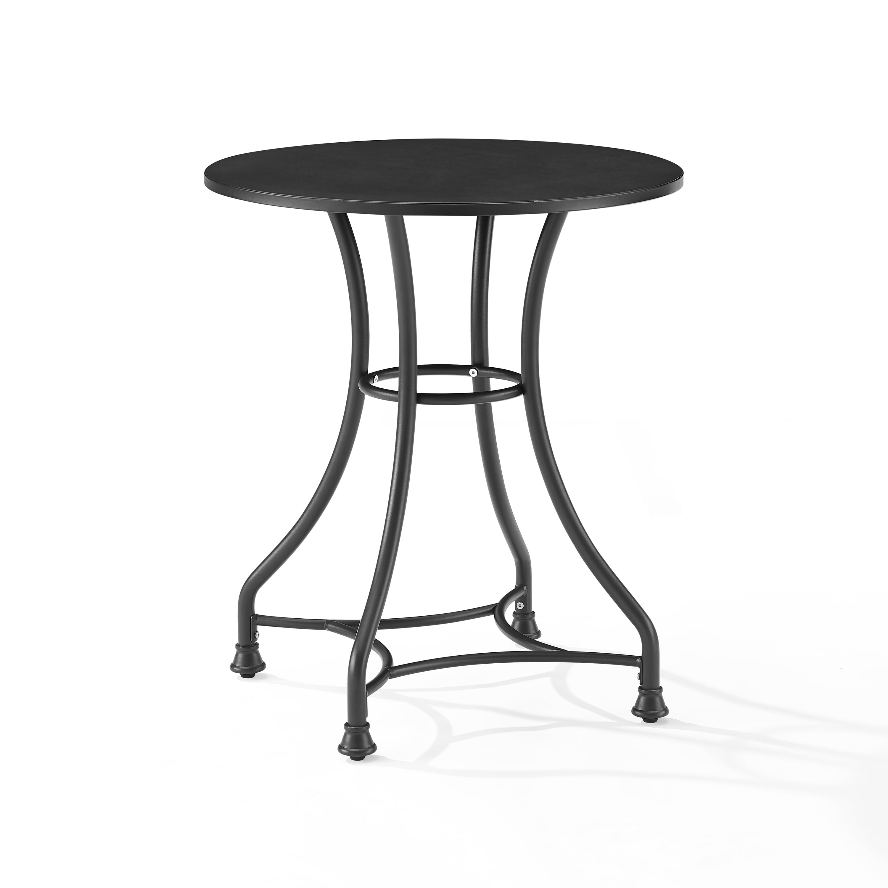 Astrid Indoor/Outdoor Metal Bistro Table - Matte Black