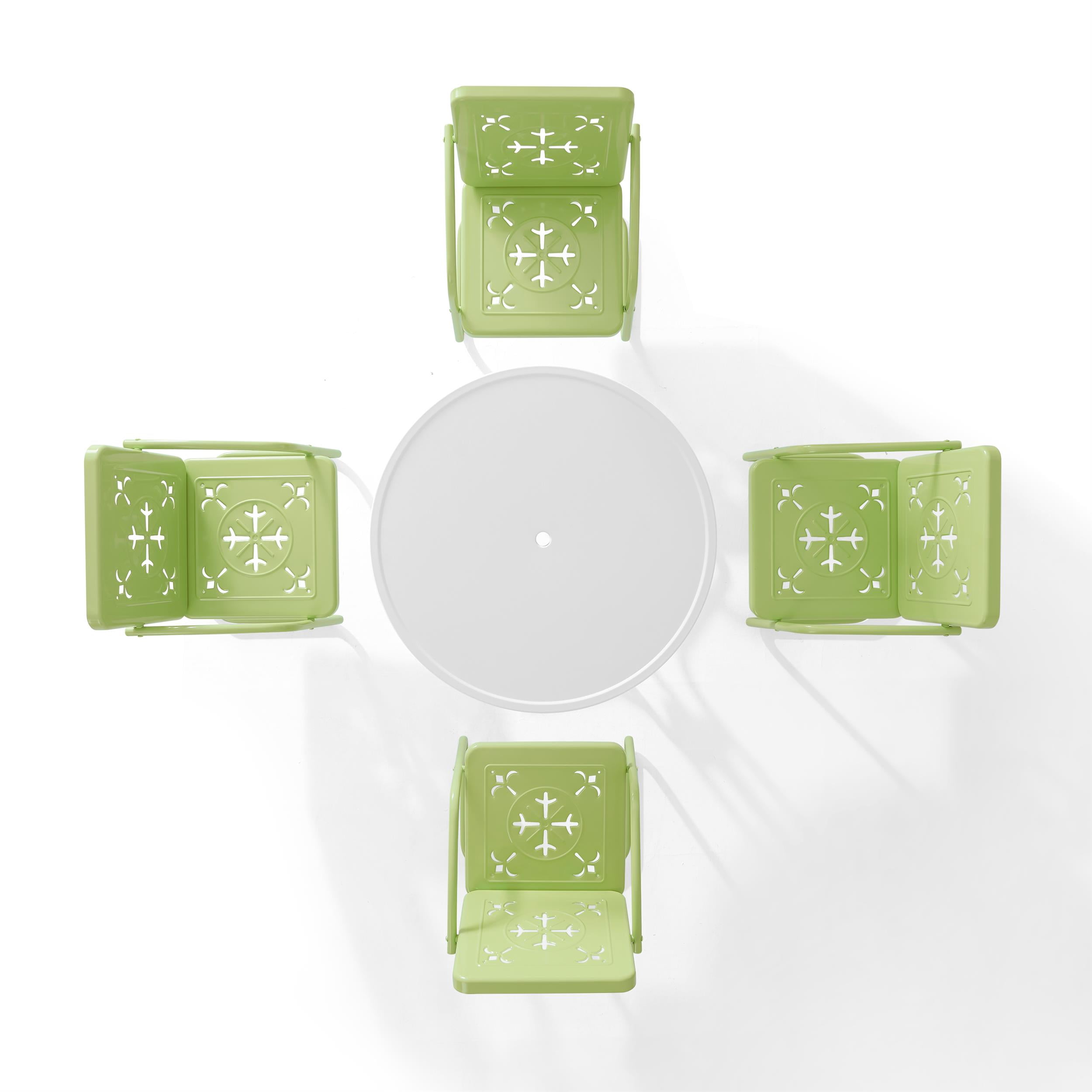 Crosley Furniture Azalea 5Pc Round Retro Outdoor Dining Set in Key Lime ...