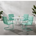 thumbnail image 1 of Crosley Furniture Azalea 5Pc Round Retro Outdoor Dining Set in Aqua/White Satin, 1 of 10