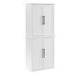 thumbnail image 1 of Crosley Furniture Bartlett Wood Stackable Storage Pantry in White (Set of 2), 1 of 12