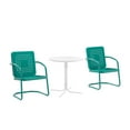 thumbnail image 1 of Crosley Furniture Bates 3 Piece Metal Outdoor Bistro Set in Turquoise Gloss, 1 of 11