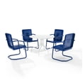 thumbnail image 1 of Crosley Furniture Bates 5 Piece Outdoor Metal Dining Set in Navy, 1 of 11