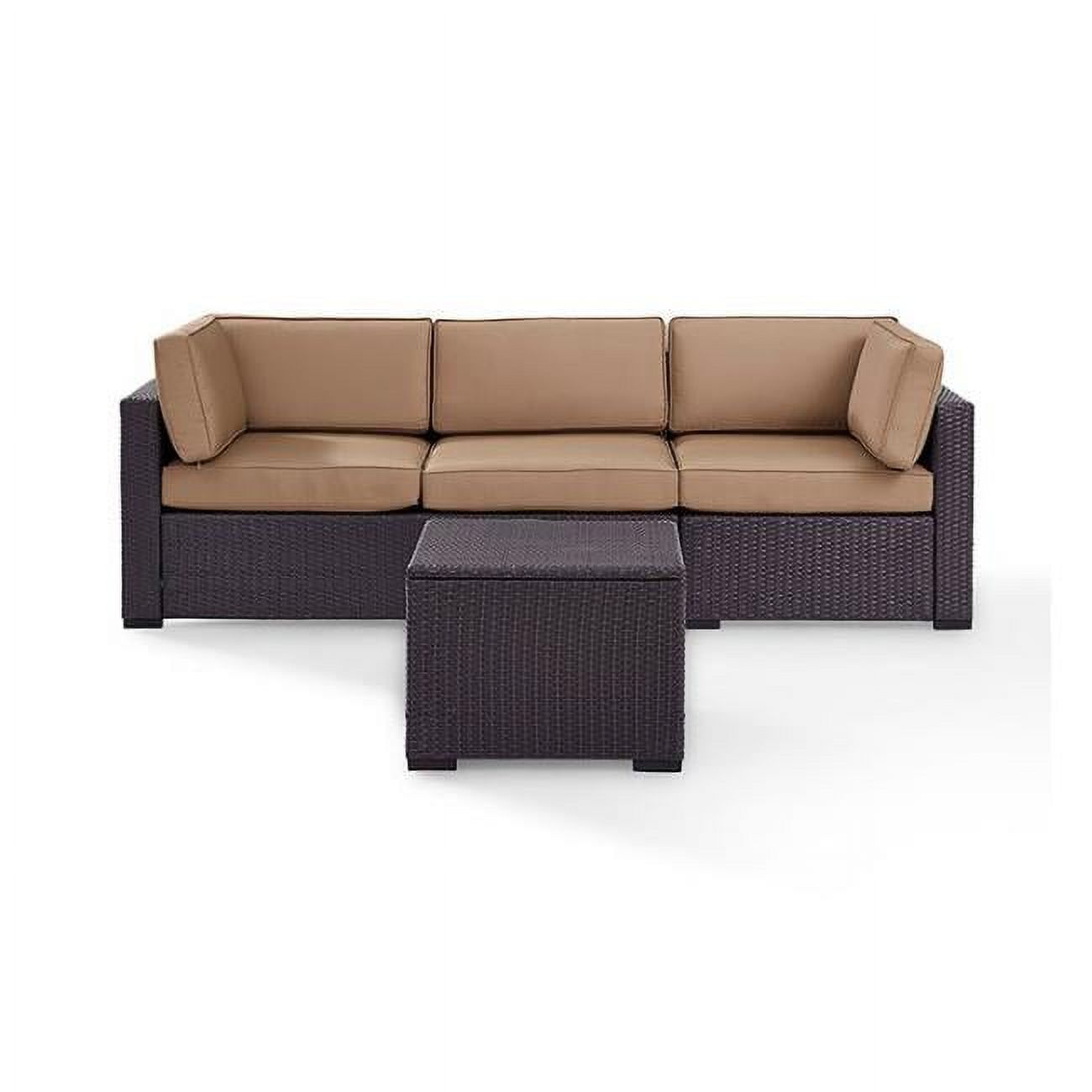 Crosley Furniture Biscayne 3 Piece Metal Patio Sofa Set in Brown/Mocha - image 1 of 4