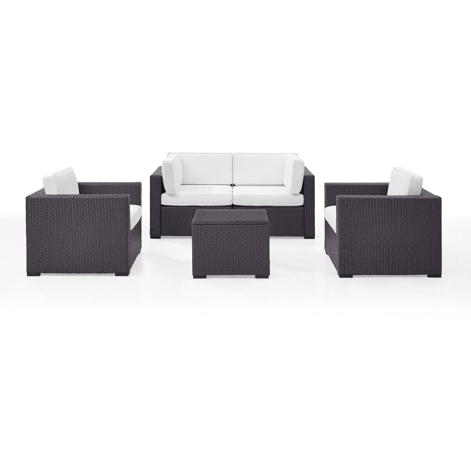 Crosley Furniture Biscayne 5 Piece Metal Patio Sofa Set in Brown/White - image 1 of 11