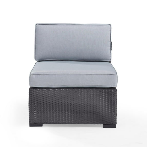 BISCAYNE ARMLESS CHAIR WITH MIST CUSHIONS