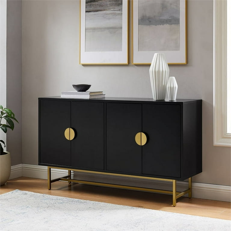 Crosley Furniture Blair Sideboard Matte Black Gold