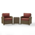 thumbnail image 1 of Crosley Furniture Bradenton 3 Piece Metal Patio Conversation Set in Sangria Red, 1 of 3