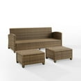 thumbnail image 1 of Crosley Furniture Bradenton 3-piece Fabric Outdoor Sofa Set in Sangria Red/Brown, 1 of 16
