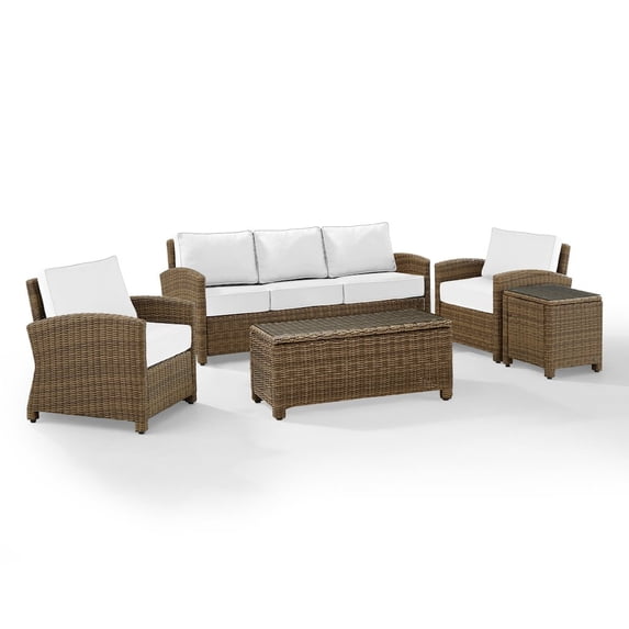 Crosley Furniture Bradenton 5Pc Outdoor Wicker Sofa Set - Sunbrella