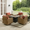 thumbnail image 1 of Bradenton 5Pc Swivel Rocker Conversation Set W/Fire Table Sangria/Weathered Brown - Tucson Fire Table & 4 Swivel Rockers, 1 of 19
