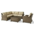 thumbnail image 1 of Crosley Furniture Bradenton 5Pc Wicker Outdoor Sectional Patio Furniture Set, 1 of 25