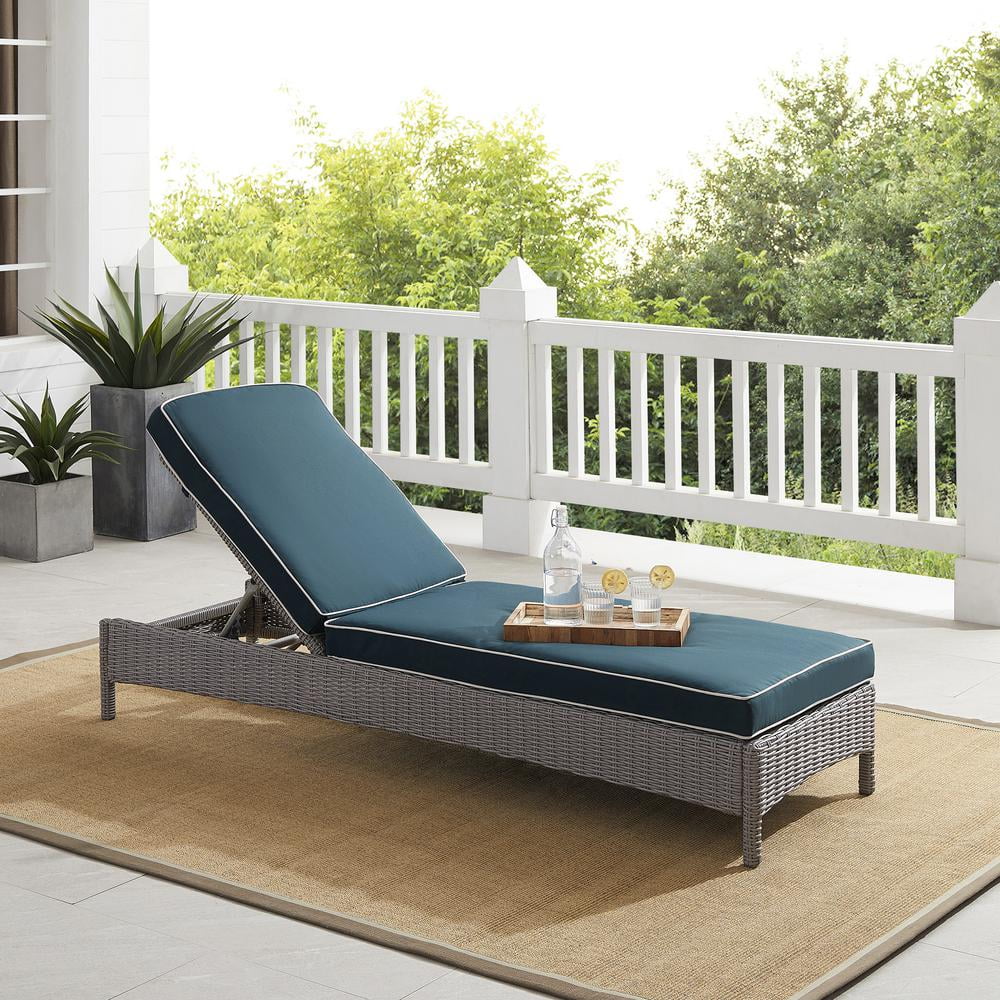Crosley Furniture Bradenton Cushioned Resin Wicker Outdoor Chaise