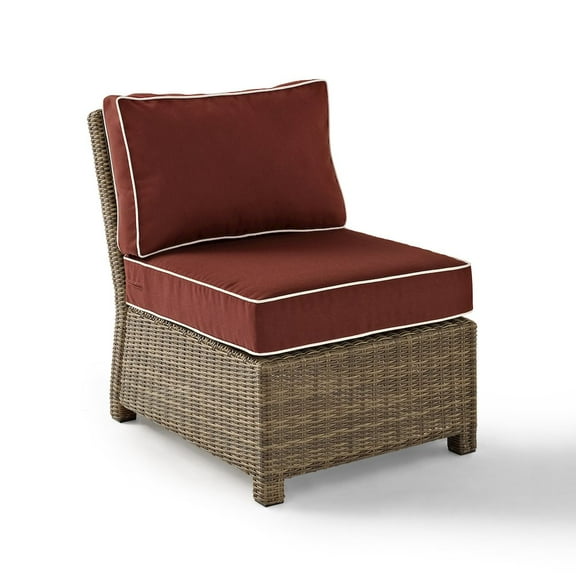 Crosley Furniture Bradenton Wicker Armless Outdoor Sectional Chair