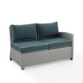 thumbnail image 1 of Crosley Furniture Bradenton Outdoor Wicker Sectional Right Side Loveseat- Navy/Gray, 1 of 2