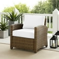 Crosley Furniture Bradenton Wicker / Rattan Outdoor Armchair in Brown/White - Walmart.com