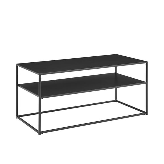 Crosley Furniture Braxton Modern Metal Coffee Table in Matte Black