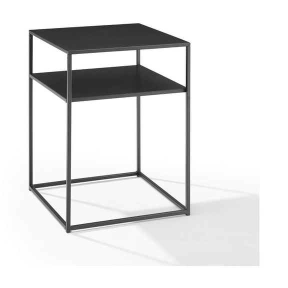 Crosley Furniture Braxton Modern Metal End Table in Matte Black