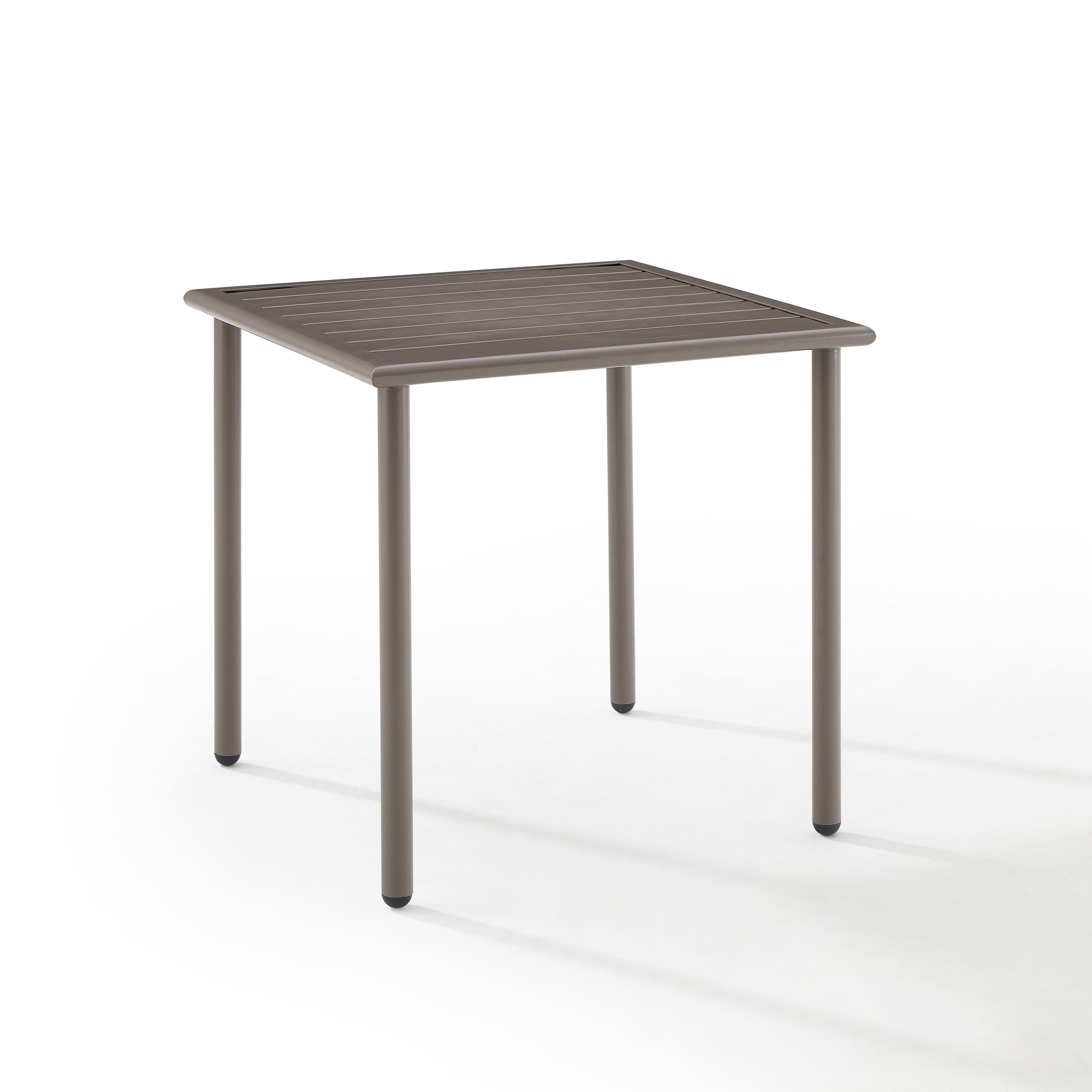 Cali Bay Light Brown Powder-Coated Steel Outdoor Side Table