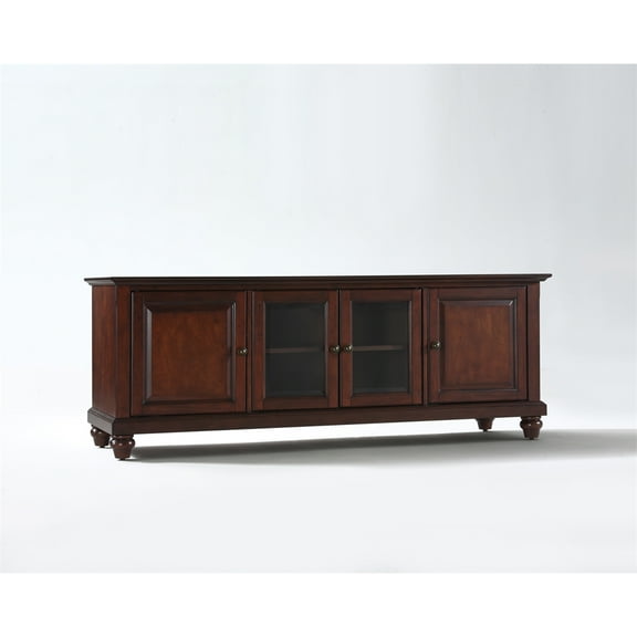 CAMBRIDGE 60" LOW PROFILE TV STAND IN VINTAGE MAHOGANY FINISH