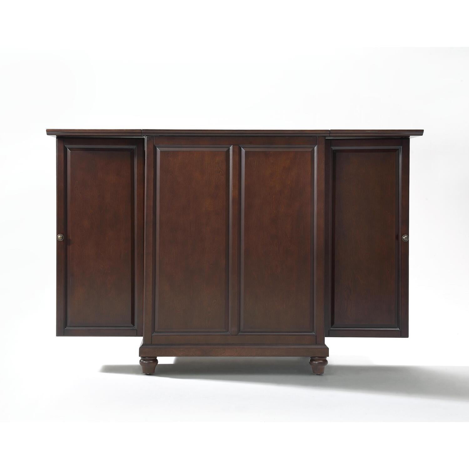Crosley Furniture Cambridge Black Finish Wood Expandable Bar