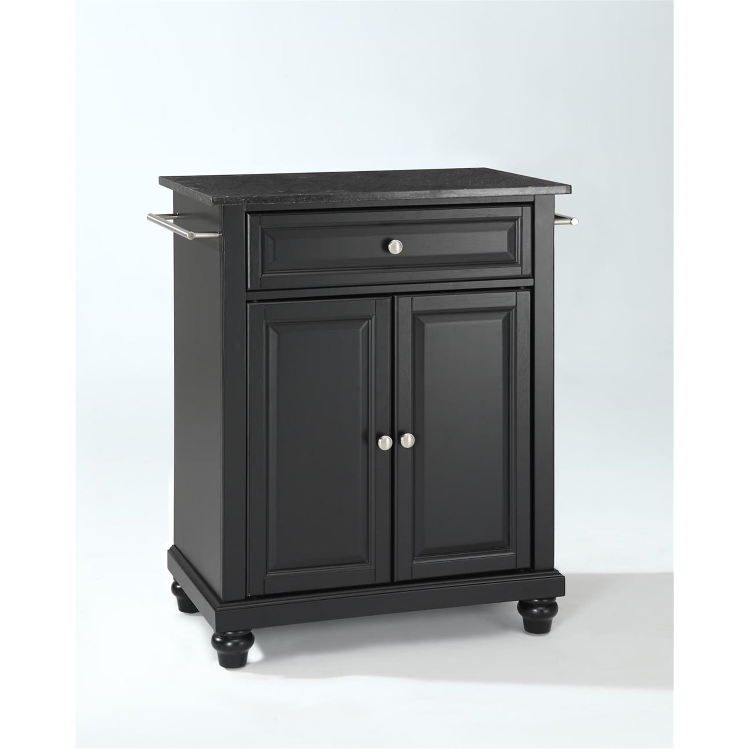 Crosley Furniture Cambridge MDF Wood Portable Kitchen Island in Black