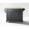 thumbnail image 1 of Crosley Furniture Cambridge Natural Wood Top Kitchen Island in Black, 1 of 3