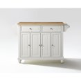 thumbnail image 1 of Crosley Furniture Cambridge Natural Wood Top Kitchen Island in White, 1 of 9