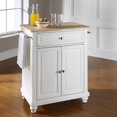 thumbnail image 1 of Cambridge Natural Wood Top Portable Kitchen Island w Bun Feet, 1 of 8