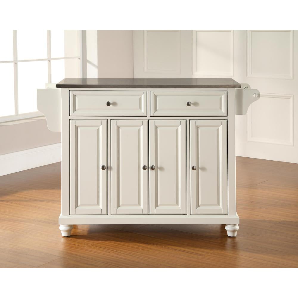 Crosley Furniture Cambridge Stainless Steel Top Full Size Kitchen Island