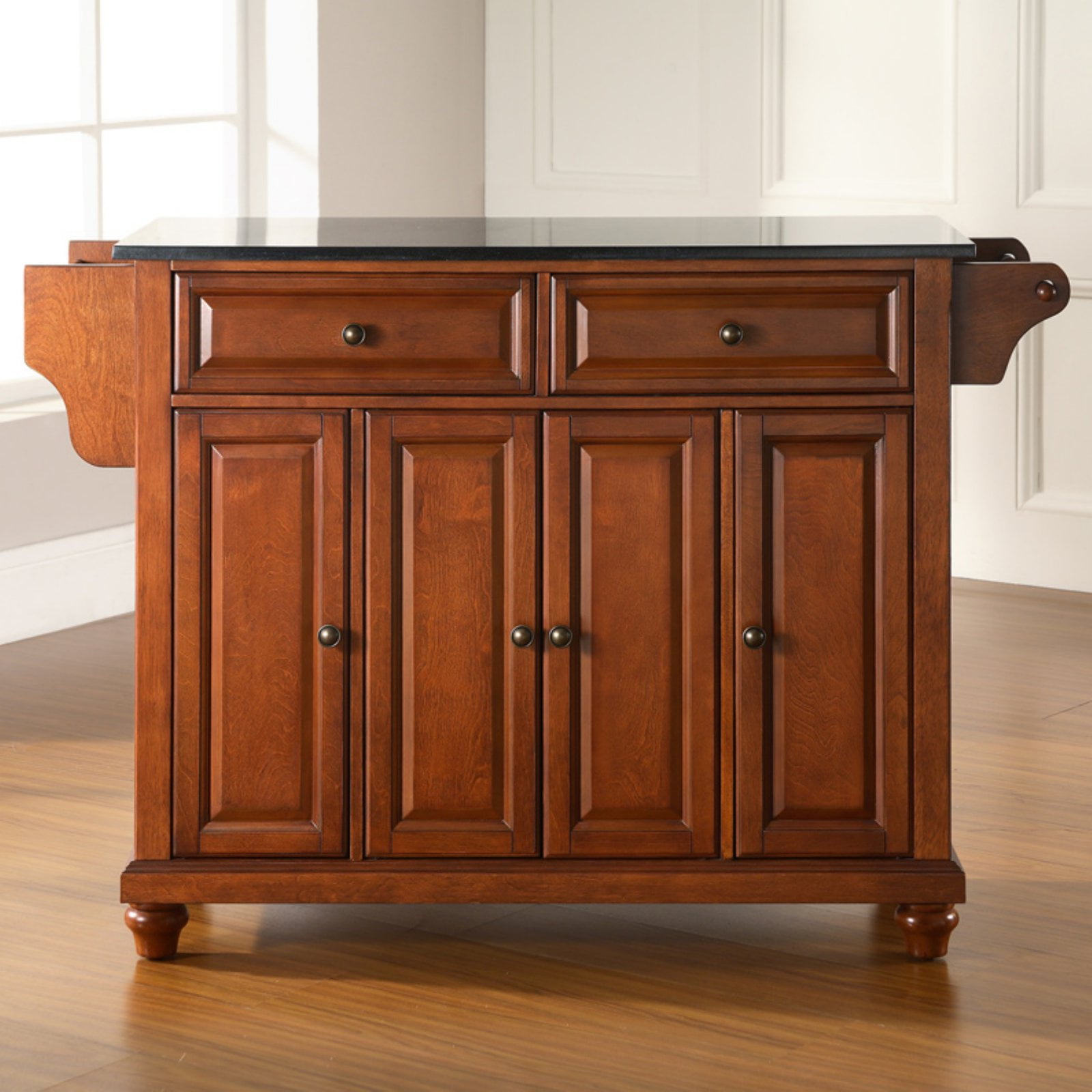 Cambridge Classic Cherry Black Granite Top Kitchen Island