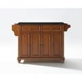 thumbnail image 1 of Crosley Furniture Cambridge Granite Top Full Size Kitchen Island/Cart Cherry/Black, 1 of 6
