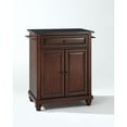 thumbnail image 1 of CAMBRIDGE SOLID BLACK GRANITE TOP PORTABLE KITCHEN ISLAND IN VINTAGE MAHOGANY FINISH, 1 of 5