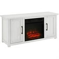thumbnail image 1 of Crosley Furniture Camden 48"Wood Corner TV Stand with Fireplace in Whitewash, 1 of 3