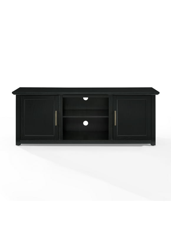 Crosley Furniture Camden 58"Wood Rustic Low Profile TV Stand in Black