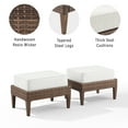 thumbnail image 1 of Crosley Furniture Capella 2Pc Outdoor Wicker Ottoman Set Creme/Brown - 2 Ottomans, 1 of 3