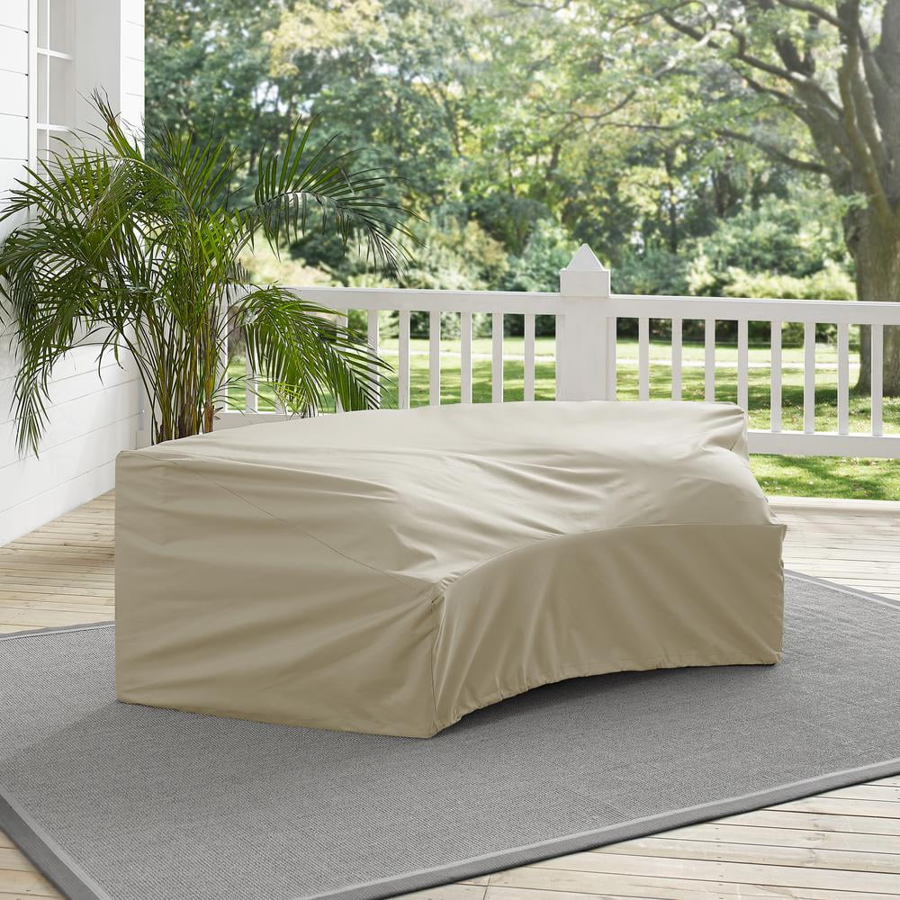 Tan Heavy-Duty Vinyl Outdoor Sectional Furniture Cover