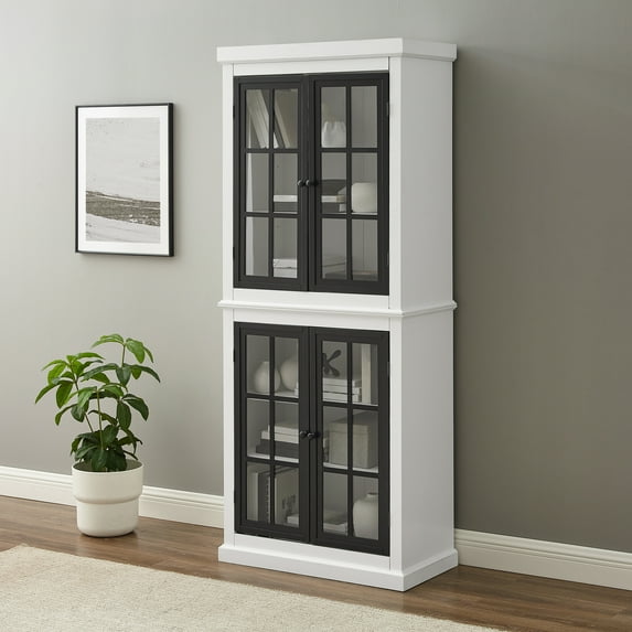 Crosley Furniture Cecily Tall Pantry Storage Cabinet with Shelves for Kitchen or Laundry Room