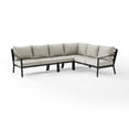 thumbnail image 1 of Crosley Furniture Clark 4-Piece Fabric Outdoor Sofa Set in Taupe/Matte Black, 1 of 16