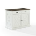 thumbnail image 1 of Crosley Furniture Clifton Modern Wood Kitchen Island in Distressed White/Brown, 1 of 3